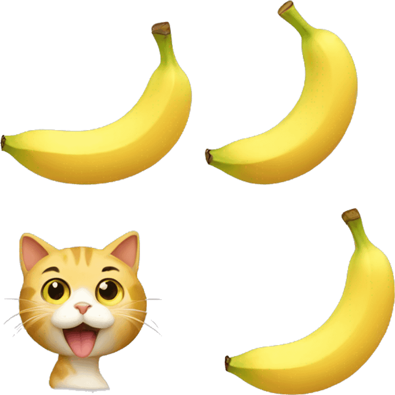 Cat with banana  emoji