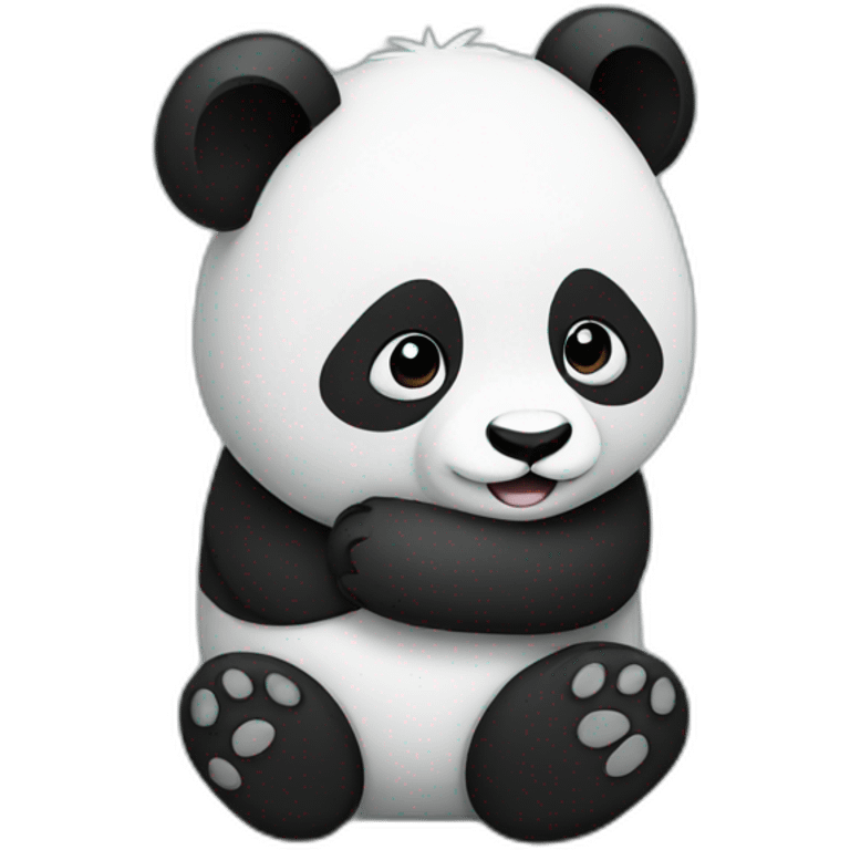 Panda hugging emoji