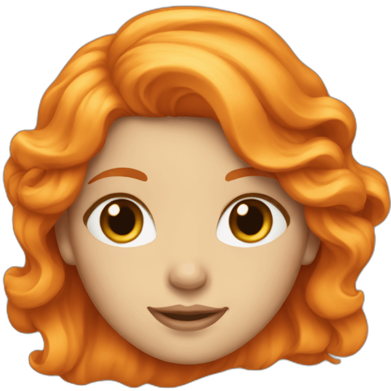 wavy-orange-hair-white-girl emoji