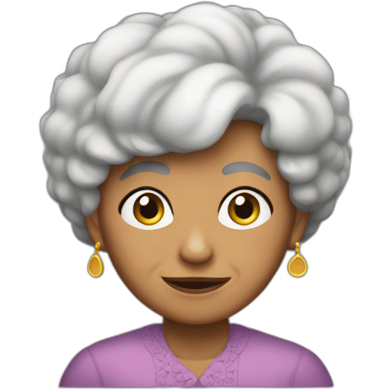 Abuela pelo rizado emoji