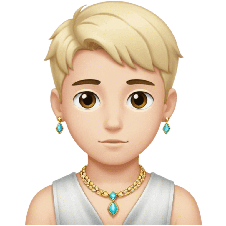 jewelry adorned boy portrait emoji