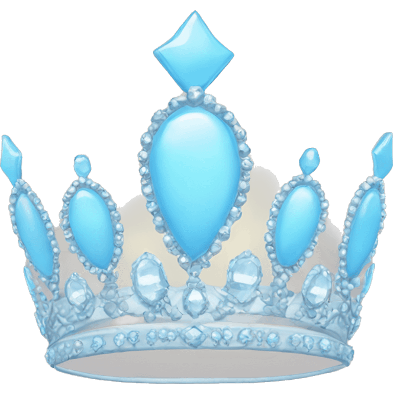 pastel blue tiara emoji