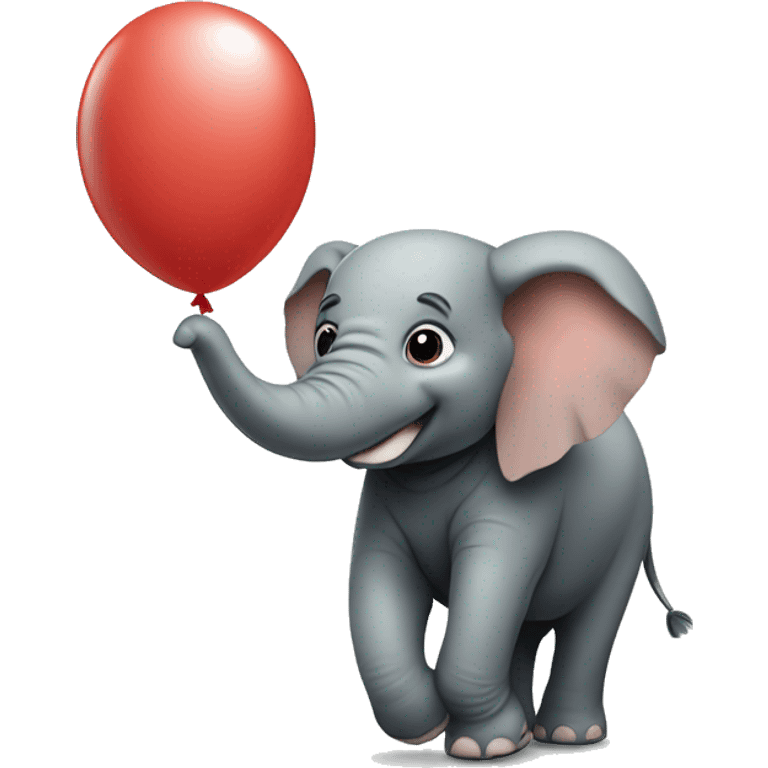 Elephant Holding a balloon emoji