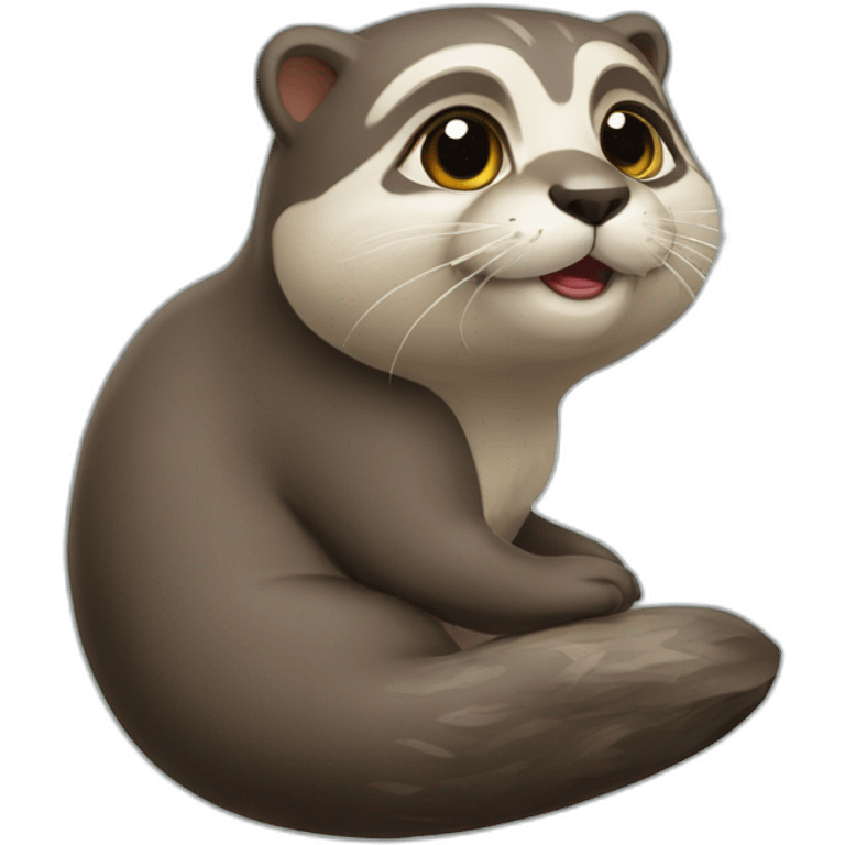 Chat sur loutre emoji