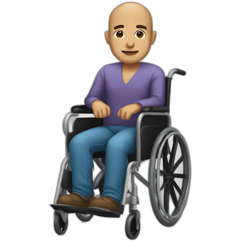 balding mexican man on a wheelchair emoji