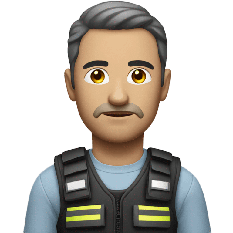 man standing with anti-stab vest emoji