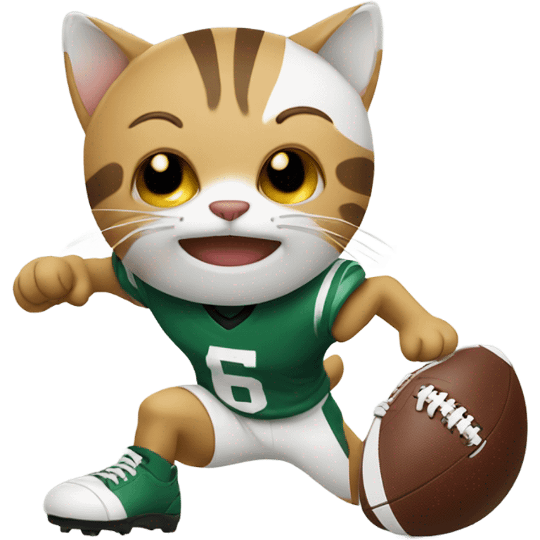 Cat playing football emoji