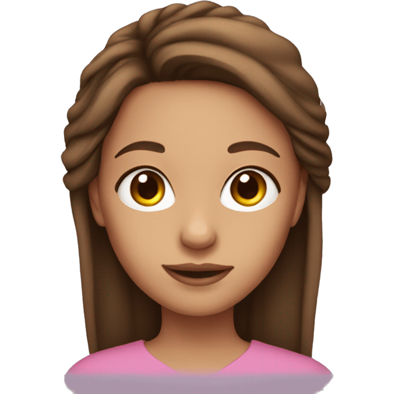 Girl with brown hair and hoop earrings  emoji