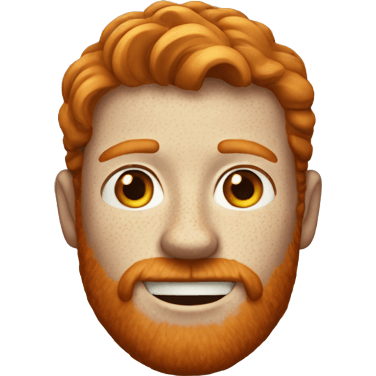 Ginger man with freckles emoji