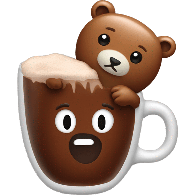 Cocoa with a bear emoji