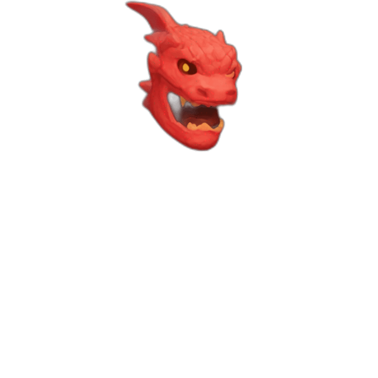 head hat Red dragon epic pixel emoji