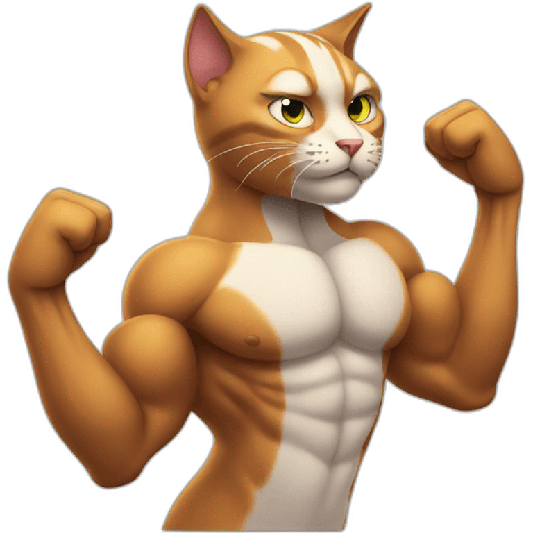 cat flexing muscles emoji