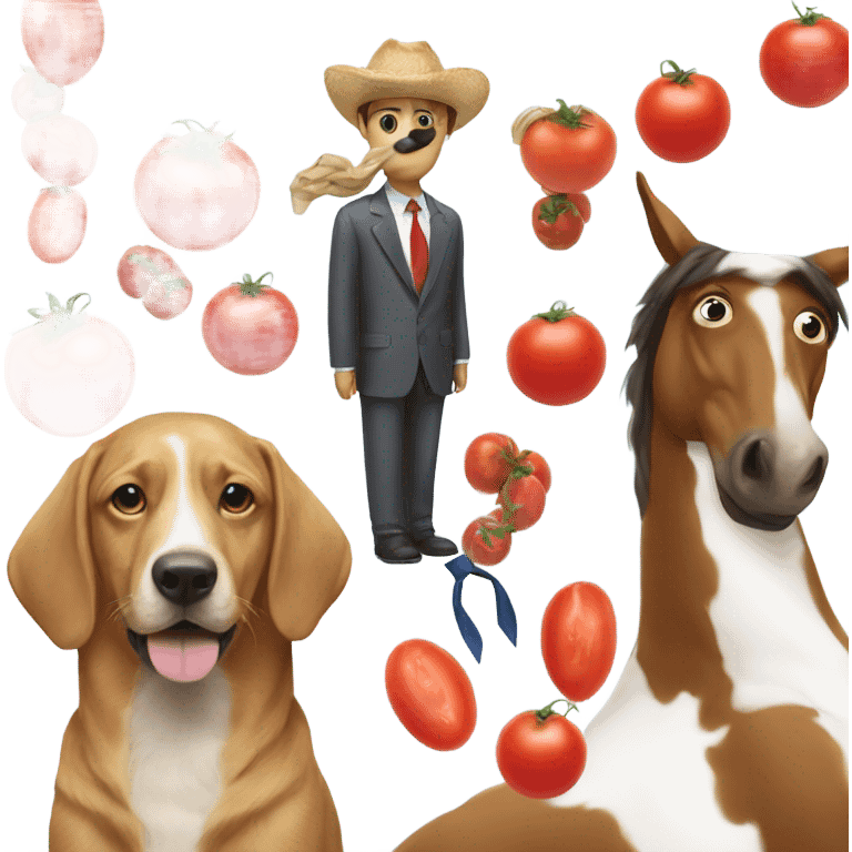 Dog Balloon Tomato Spy A Horse Wearing A Tie emoji