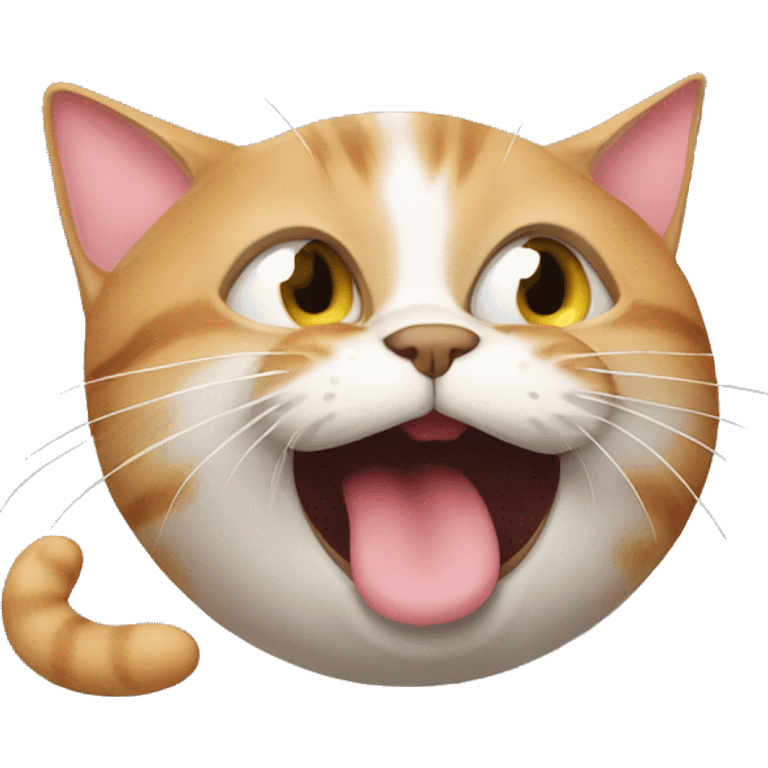 Cat licking ball emoji