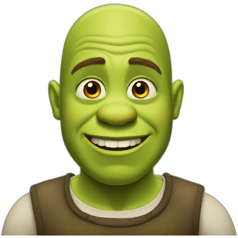 Shrek no hair emoji