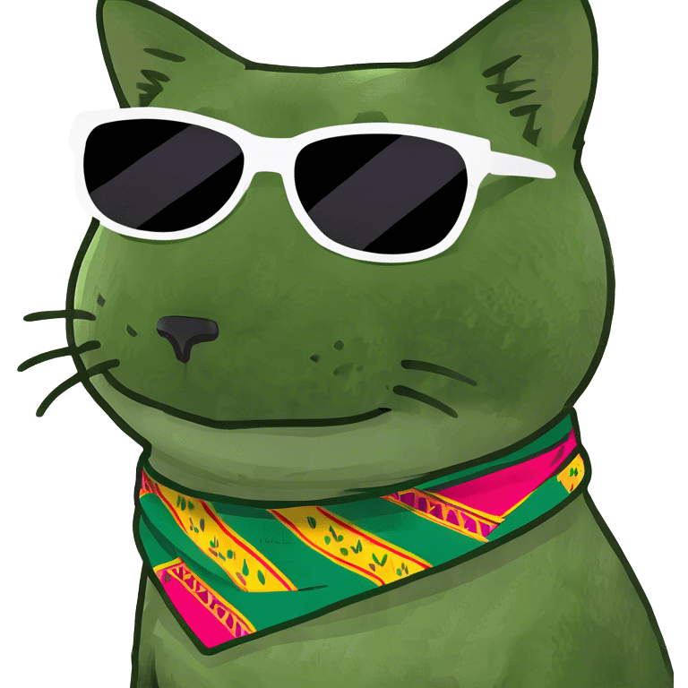 Cat with sunglasses emoji