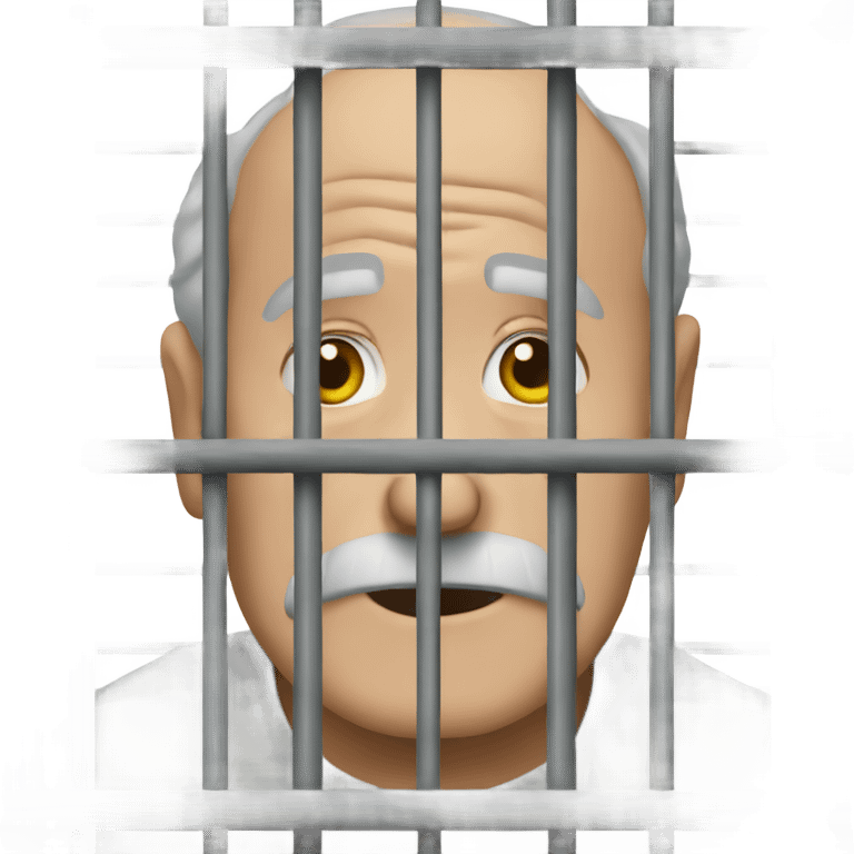 old man behind bars emoji