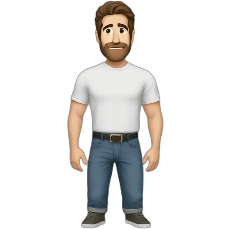 jake gyllenhaal cartoon wearing tee emoji