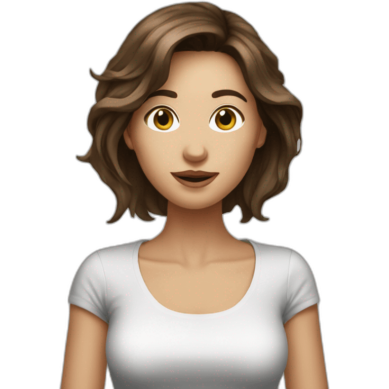 hungry designer brown hair in a newspaper emoji