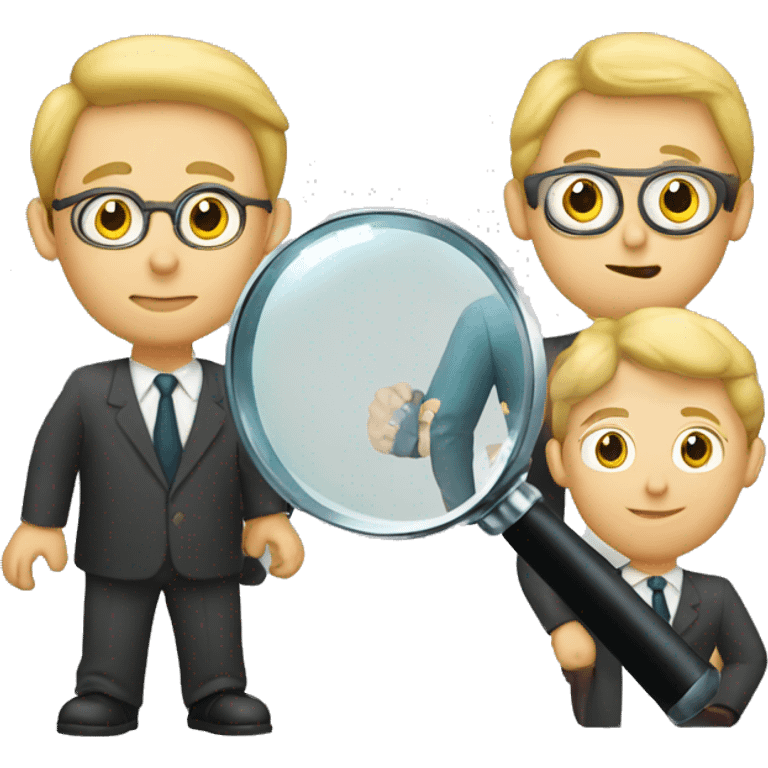 3 experts and a magnifying glass emoji