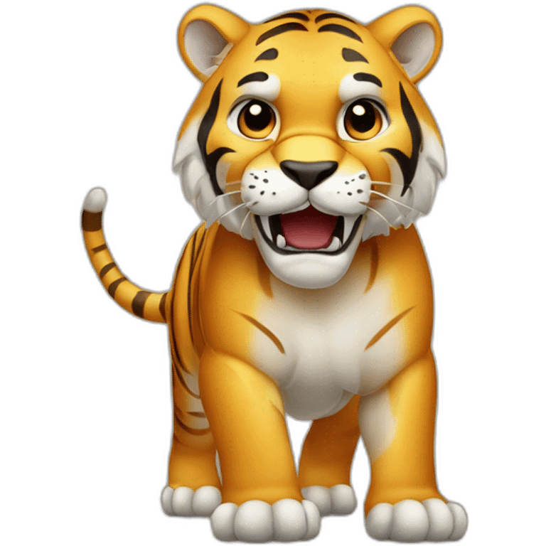 cute sabre tooth tiger emoji