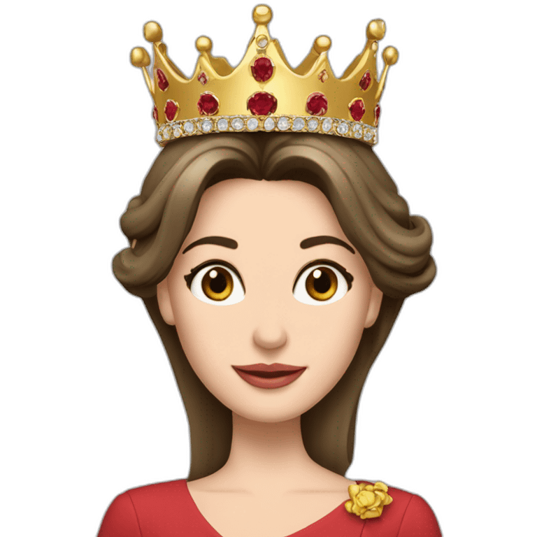 reina letizia con su corona de reina emoji