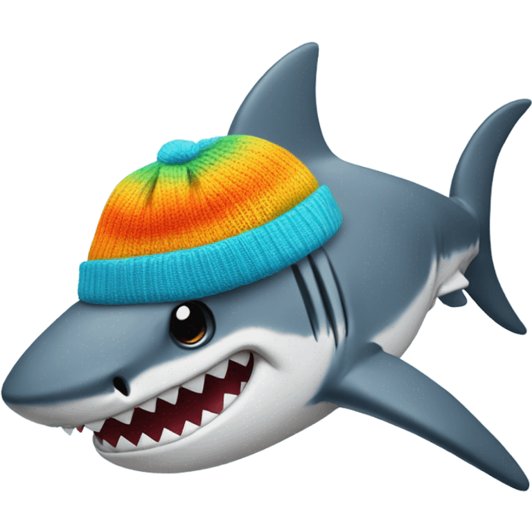 shark with beanie  emoji