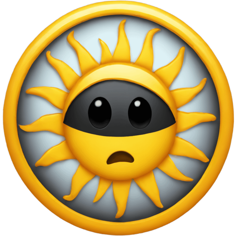 A sun with a black eye  emoji