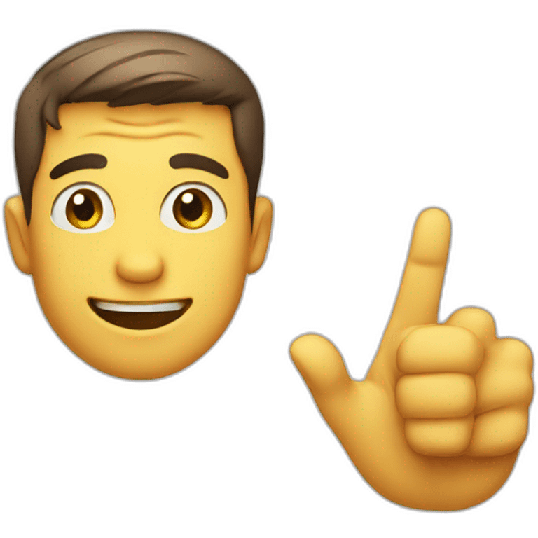 A man winks and likes with his hand emoji