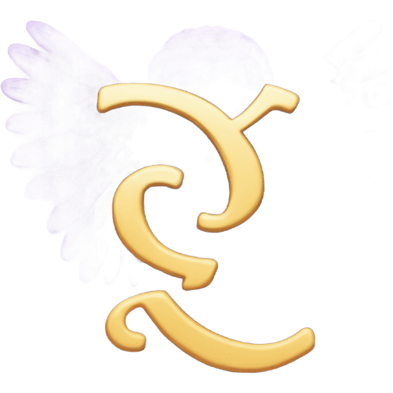 Purple letter s with wings emoji