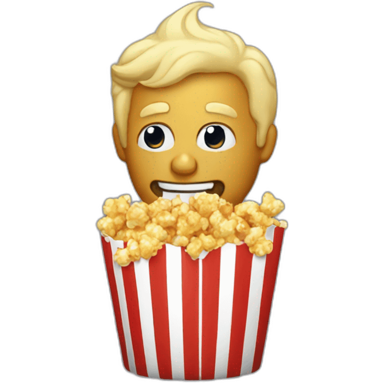 Donald eat pop corn emoji