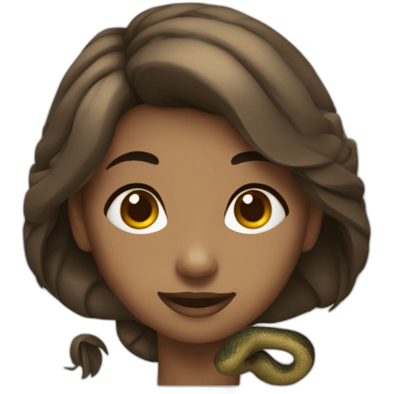 mountain living snake loving girl emoji