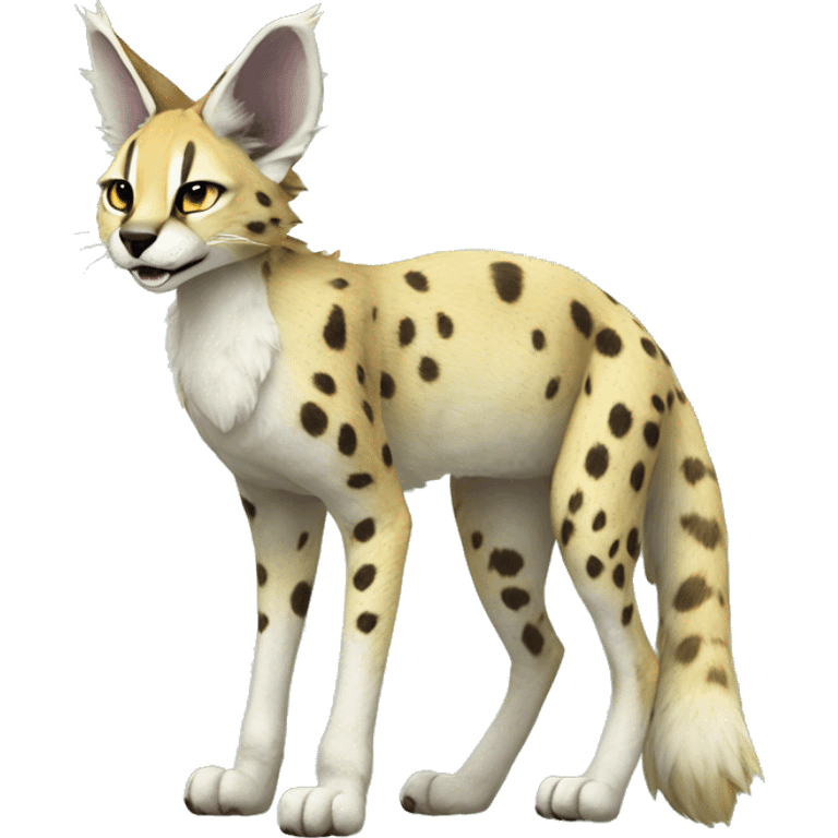 Sergal-Serval-Vernid full body emoji