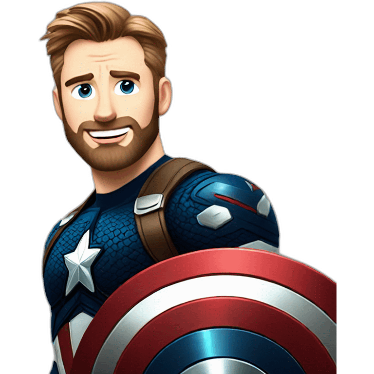 chris evans as captain america emoji