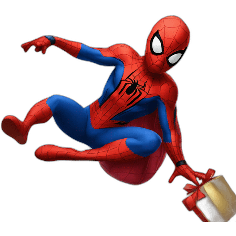 spider-man with christmas  emoji