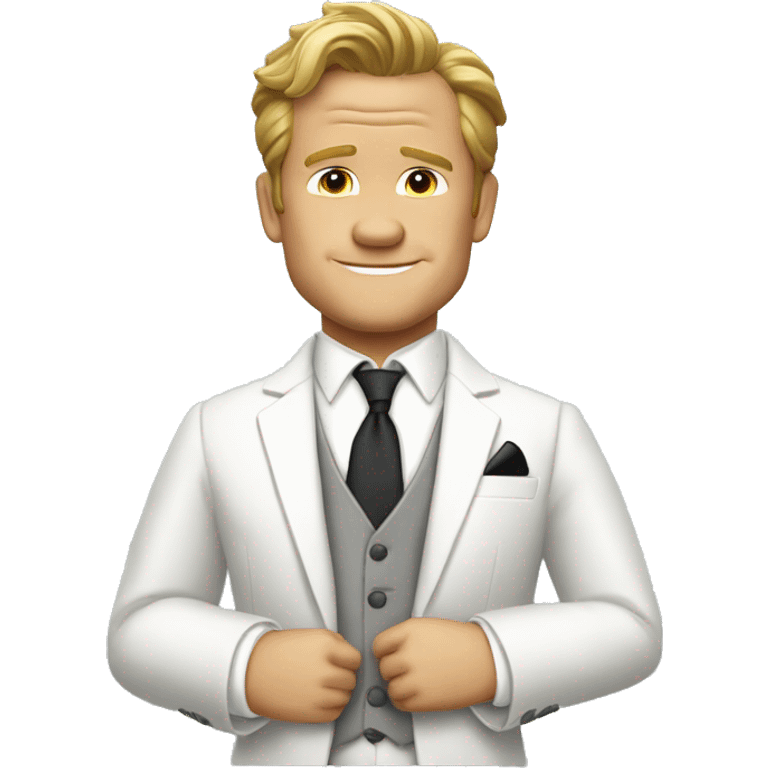 Barney Stinson in a white suit emoji