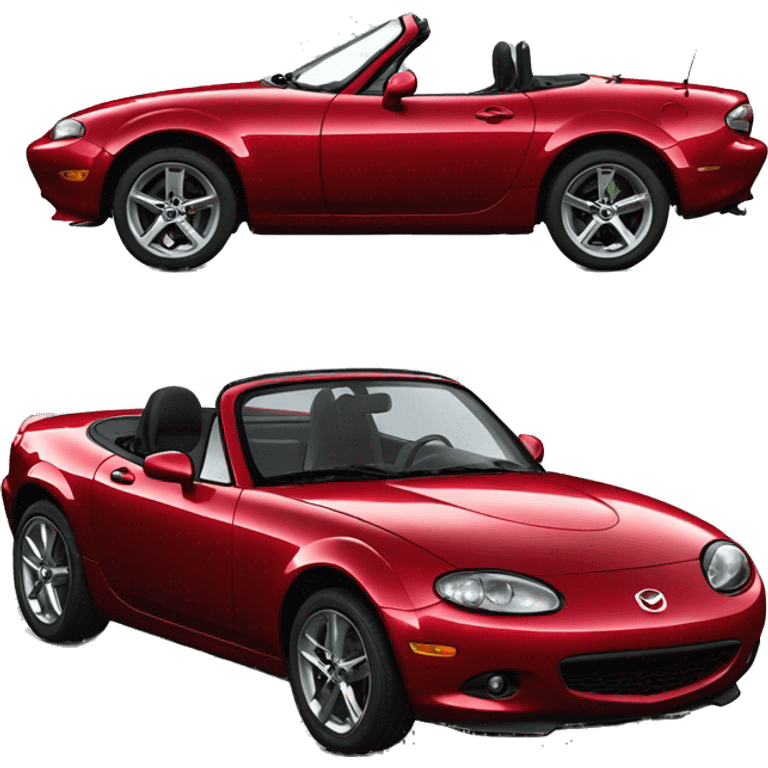 Mazda miata 2022 cherry red cabriolet  emoji