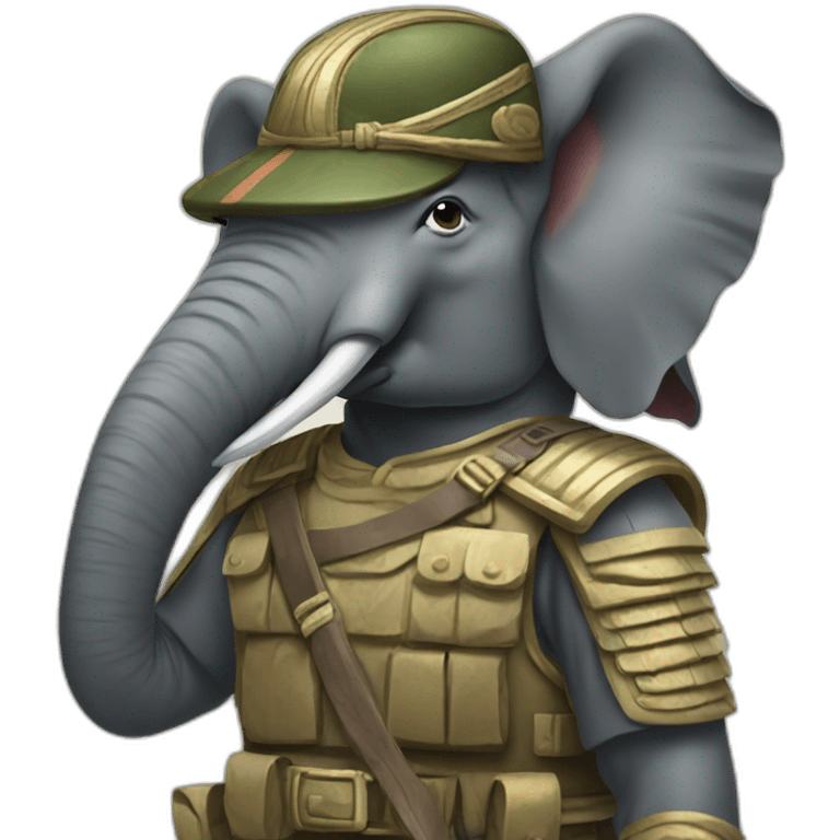 Elephant soldiers emoji