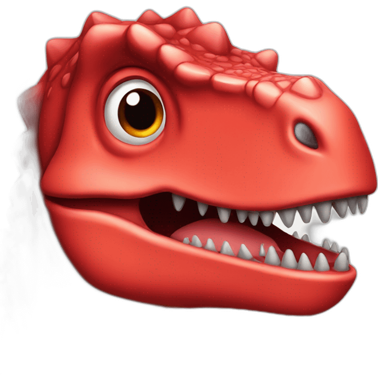 dinosaur red with big head emoji