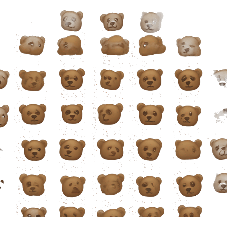 Teddy bear in beige brown emoji