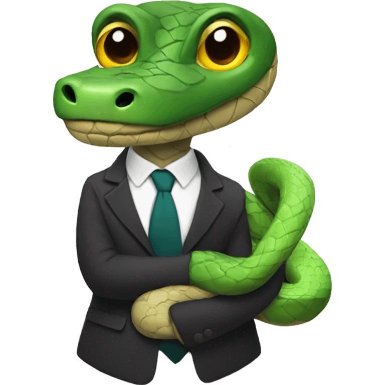 snake with suit emoji