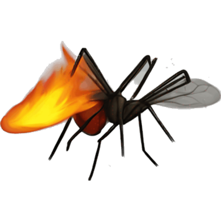 Burning mosquito emoji