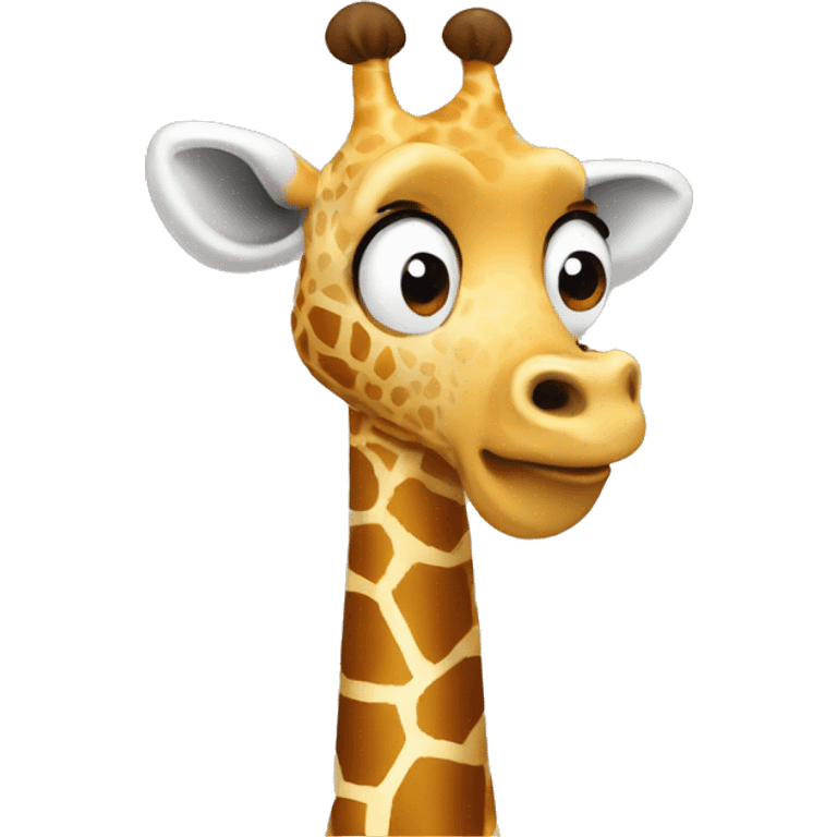 Giraffe with boxing gloves on emoji