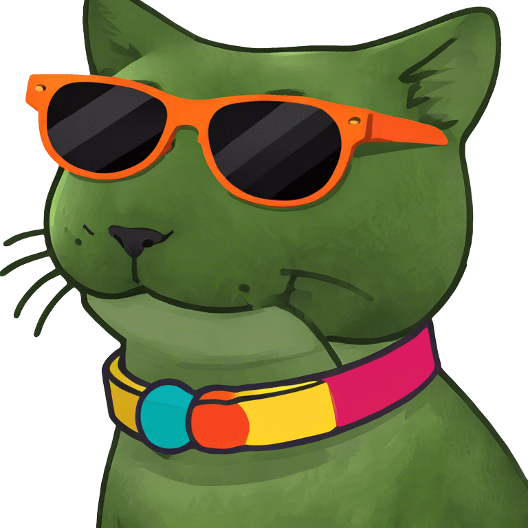 Cat with sunglasses emoji