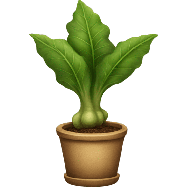 Potted mandrake from Harry Potter emoji