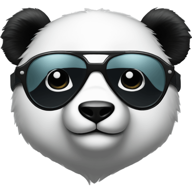 Panda wearing a hoodie with sunglasses emoji