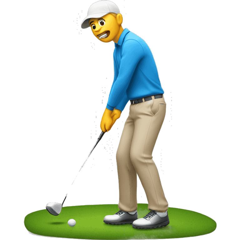 man swinging golf club emoji