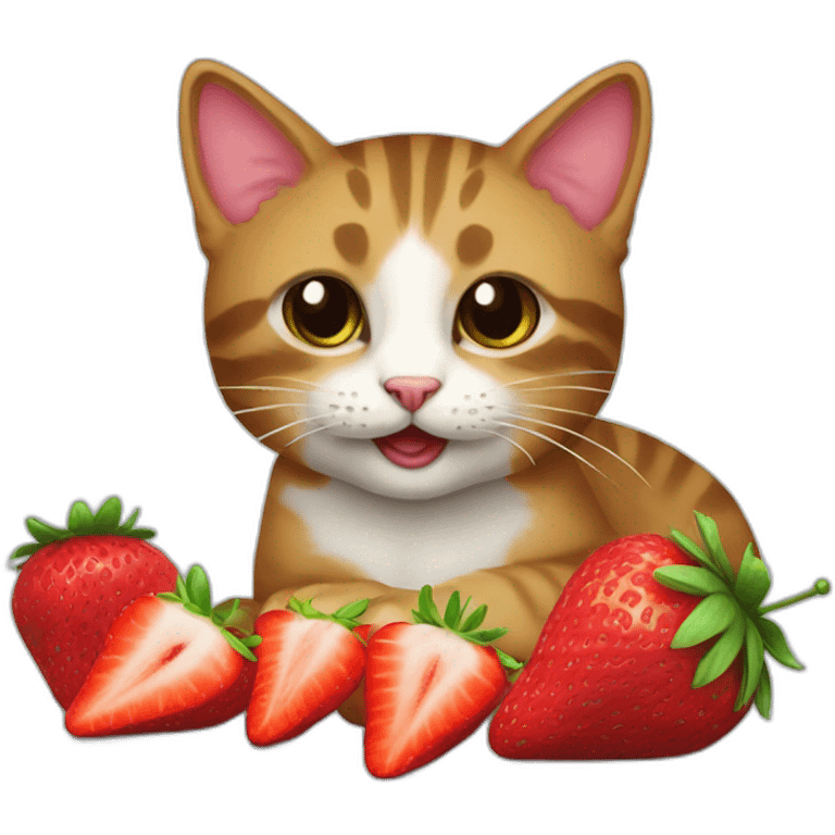 Cat-with-strawberry emoji