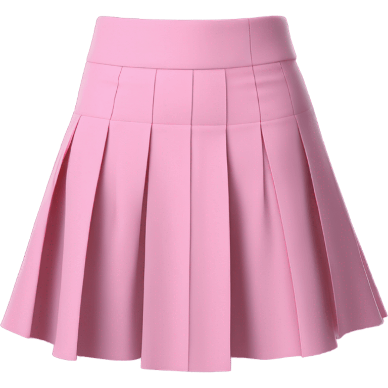 Pink tartan pleated mini skirt, isolated emoji