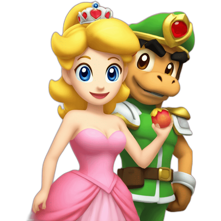 princess peach with bowser emoji